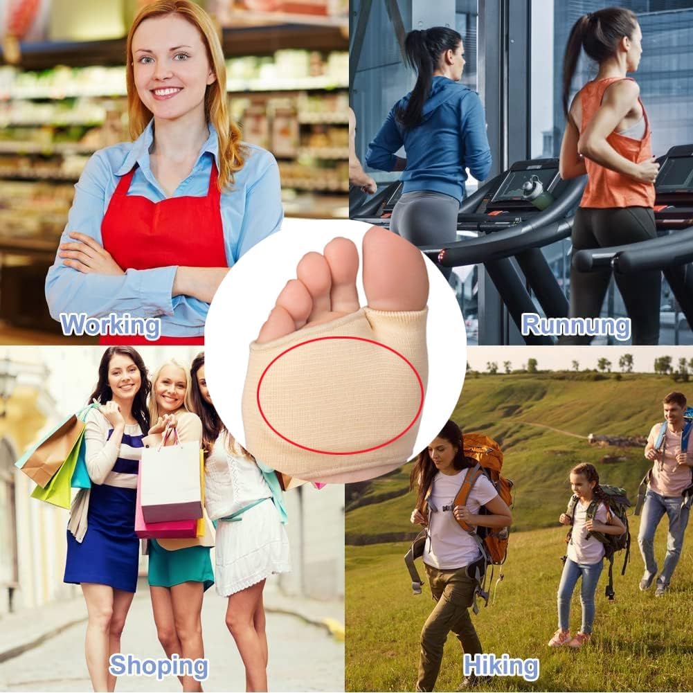 Almohadillas metatarsianas para mujeres y hombres, 2 piezas, cojines de bola de pie, almohadillas para pies para aliviar el dolor del neuroma de