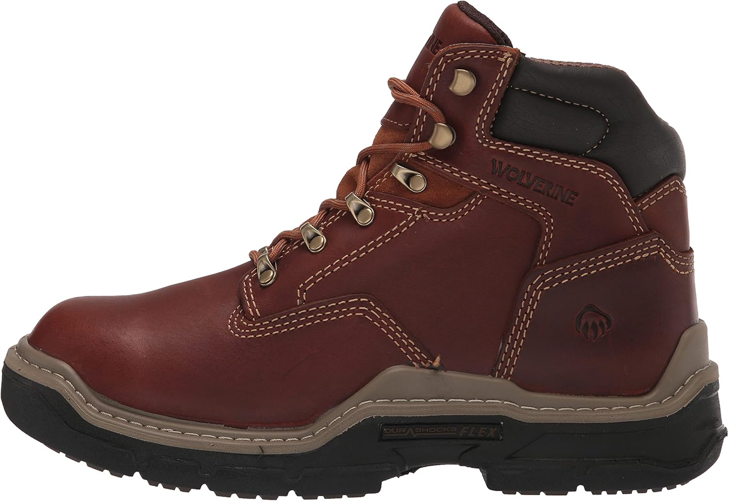WOLVERINE Raider DuraShocks – Botas de construcción de punta suave de 6 pulgadas para hombre, Maní , 12