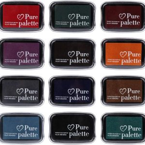 Dizdkizd Juego de almohadillas de tinta, almohadilla de tinta de pigmento de color vintage europeo, 12 colores de alta cantidad de tinta para sellos Dizdkizd Juego de almohadillas de tinta, almohadilla de tinta de pigmento de color vintage europeo, 12 colores de alta cantidad de tinta para sellos