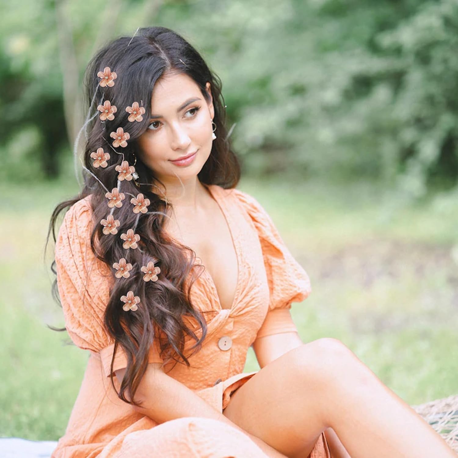 10 pinzas pequeñas para el cabello para niñas, mini pinzas de flores para el cabello, pinzas para el cabello para niños, adolescentes, clip lateral
