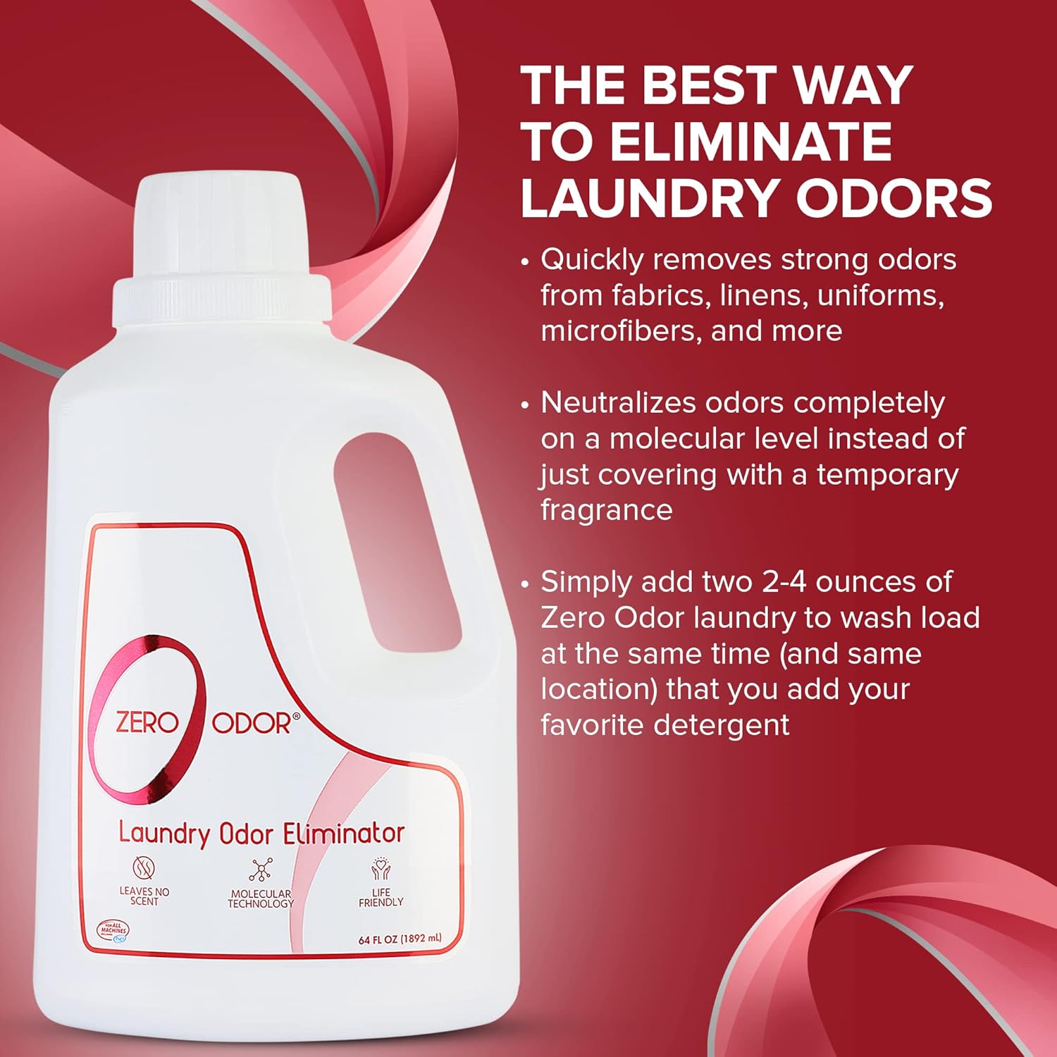 Zero Odor – Paquete de eliminador de olores y desodorante para ropa de cama de mascotas y ropa de entrenamiento sudorosa – (16 y 64 onzas)