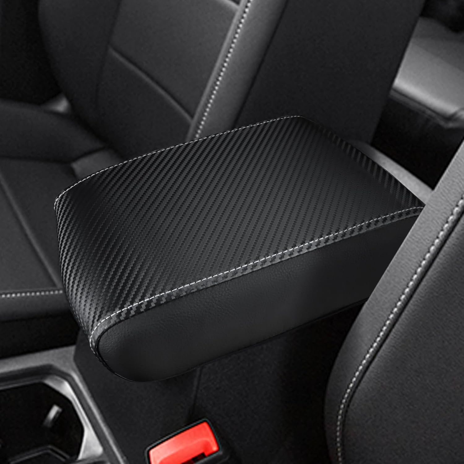 INTGET Funda de consola central para accesorios VW Volkswagen Tiguan 2019 2020 2021 2022 2023 2024 y Taos 2022-2023 2024 – Funda para reposabrazos