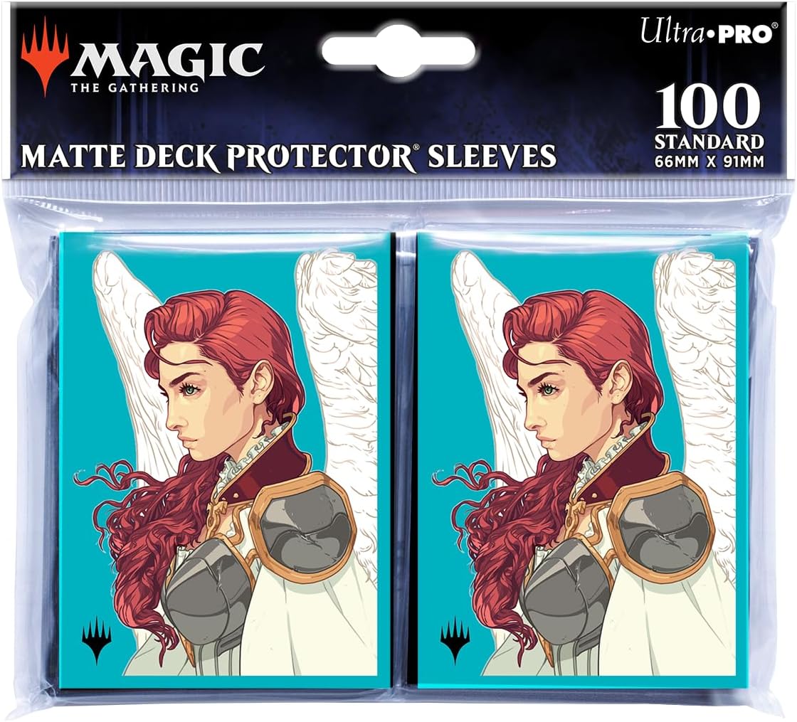 Ultra PRO – Fundas para tarjetas MTG Commander Masters de tamaño estándar de 100 unidades – Gisela, Blade of Goldnight Artwork, acabado mate con