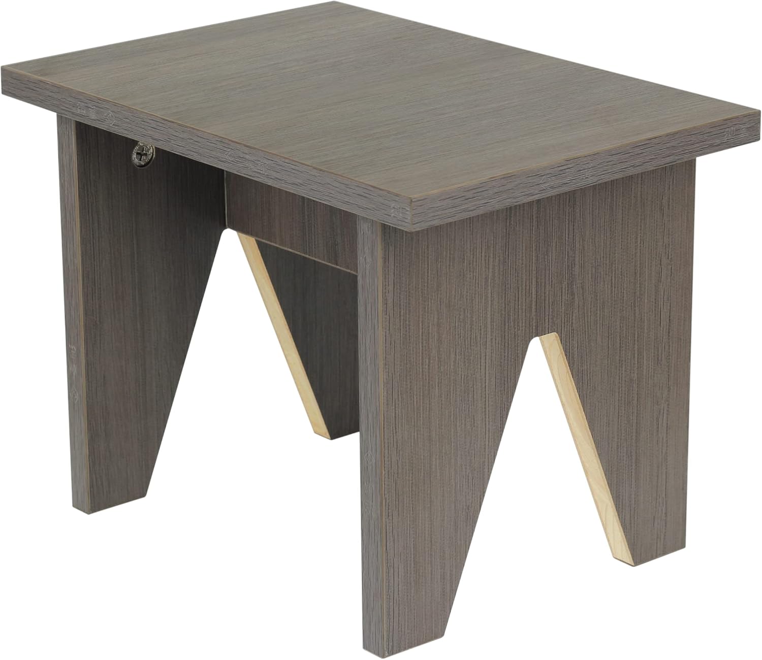 Ouya Taburete de madera para adultos y niños, reposapiés resistente con almohadillas antideslizantes para cocina, jardín y dormitorio, capacidad de