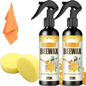 FACECOI Spray de cera de abeja micromolecularizada natural, cera de abejas condimento de madera, cera de abeja natural para muebles (2) FACECOI Spray de cera de abeja micromolecularizada natural, cera de abejas condimento de madera, cera de abeja natural para muebles (2)