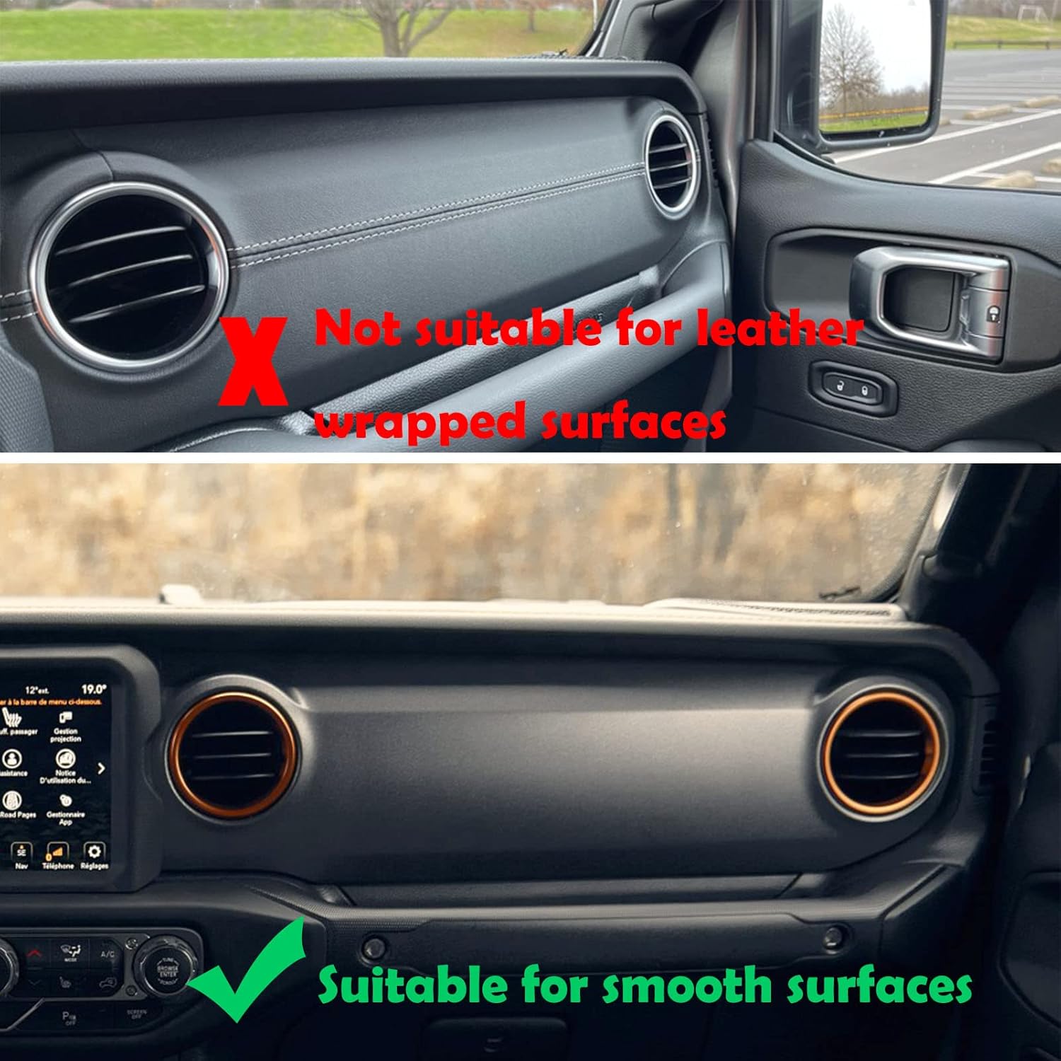 Zxiaochun Dashboard Decal Glove Box Beach Scenery Vinyl Sticker for Wrangler JL JLU Gladiator JT(Matte Black)