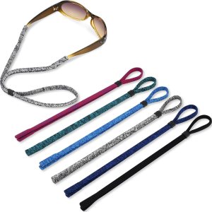 HENOALR Correa para lentes y soporte para gafas, correa de lentes deportivas, colores mezclados, funciona bien y mantiene tus gafas al aire libre, HENOALR Correa para lentes y soporte para gafas, correa de lentes deportivas, colores mezclados, funciona bien y mantiene tus gafas al aire libre,