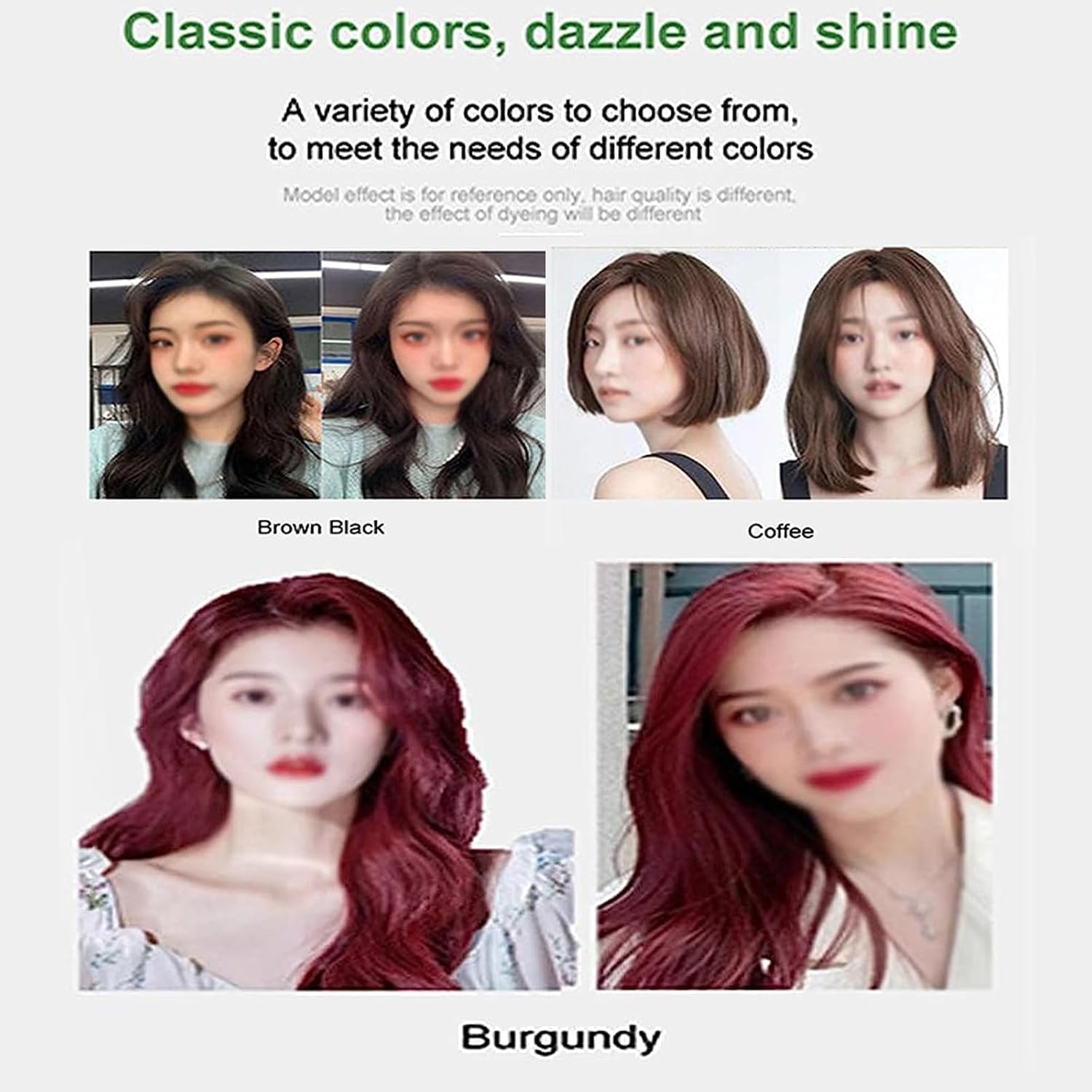 Extracto de planta puro de 6.8 fl oz para tinte de burbujas de color de cabello gris, champú de tinte para el cabello de burbujas para plantas,