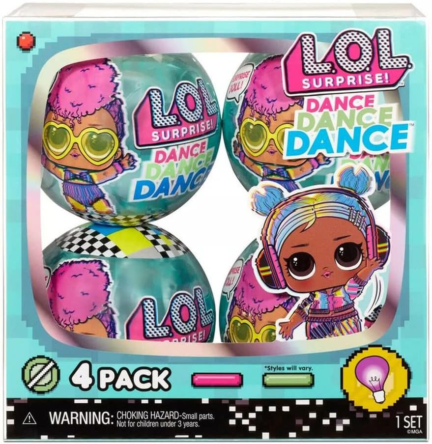 L.O.L. Surprise! Muñecas 4 unidades  Set de baile de baile  8 sorpresas en cada bola