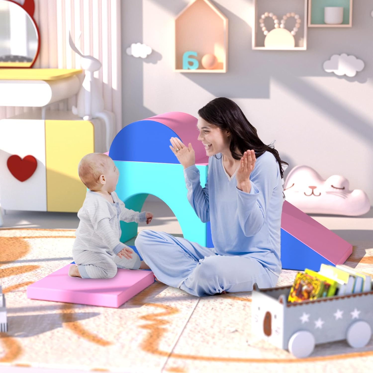 KORIMEFA Bloques de escalada de espuma para niños pequeños, juguetes de escalada para bebés, juguetes de escalada para interiores, juguetes de