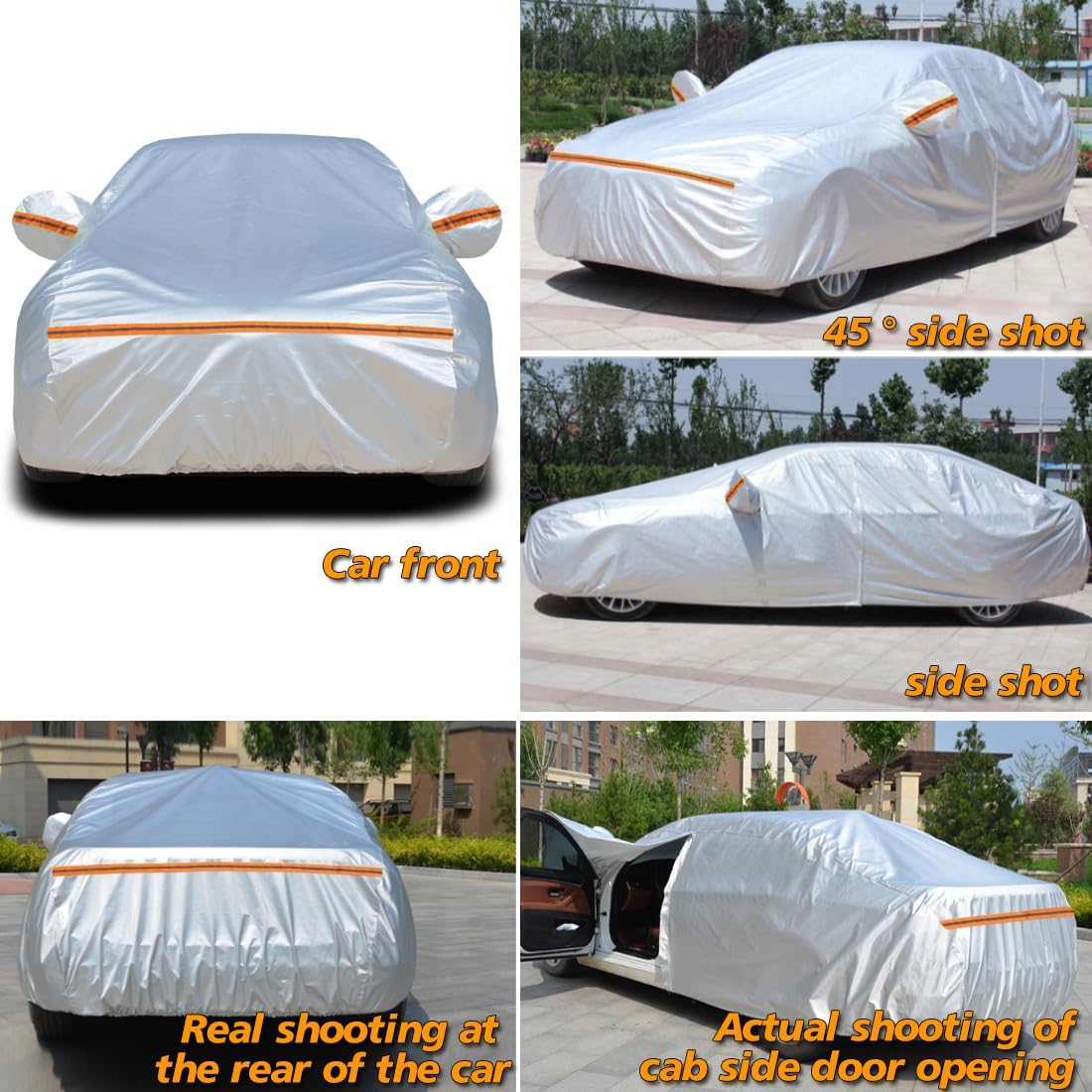 KEYOOG La funda completa de 6 capas para automóvil es impermeable para todo tipo de clima, universal en todas las estaciones, prevención de nieve,