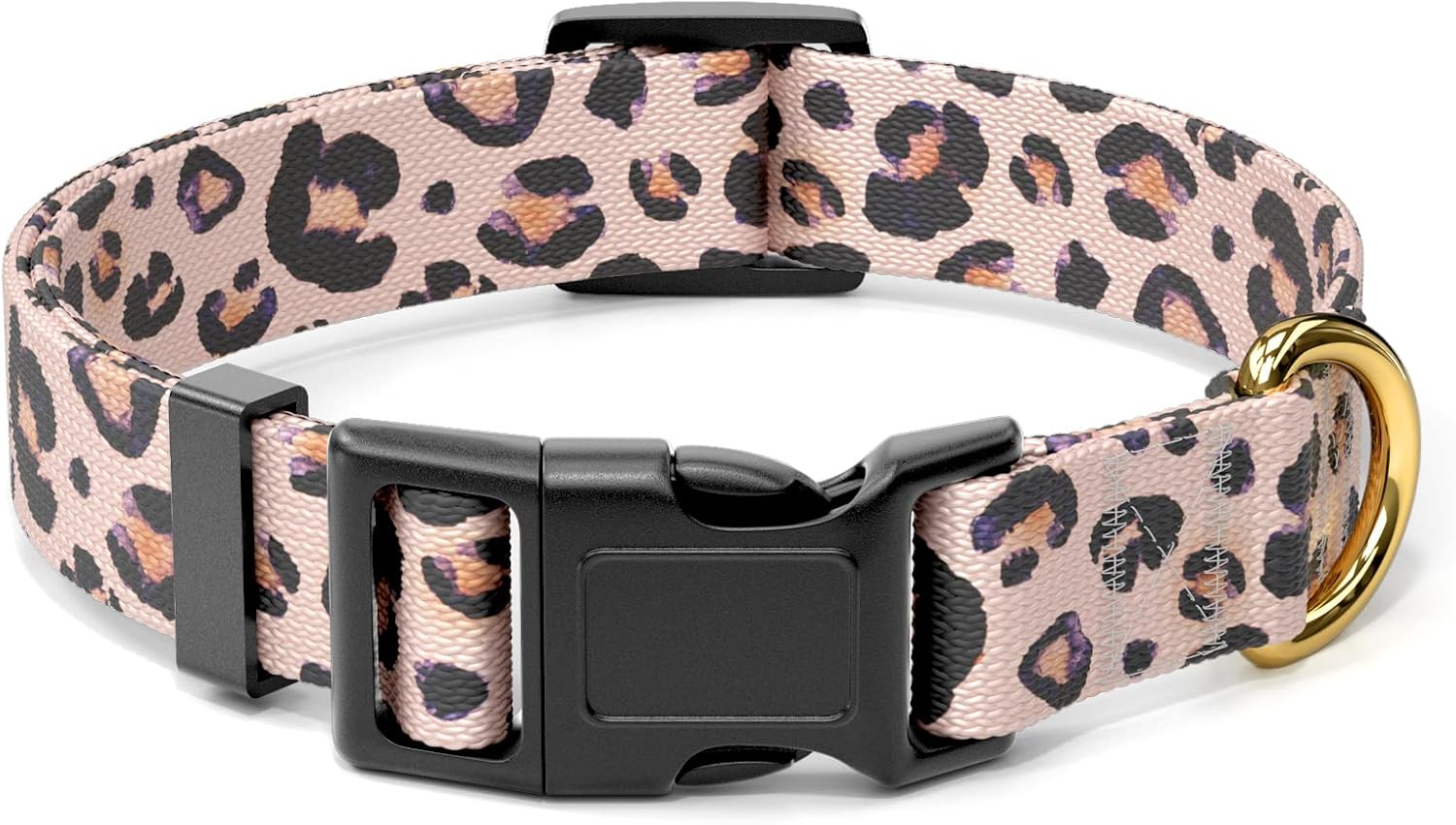 Rnivvi Collar de perro, collar ajustable personalizado para perros pequeños, lindo collar de leopardo para cachorros machos y hembras, collares
