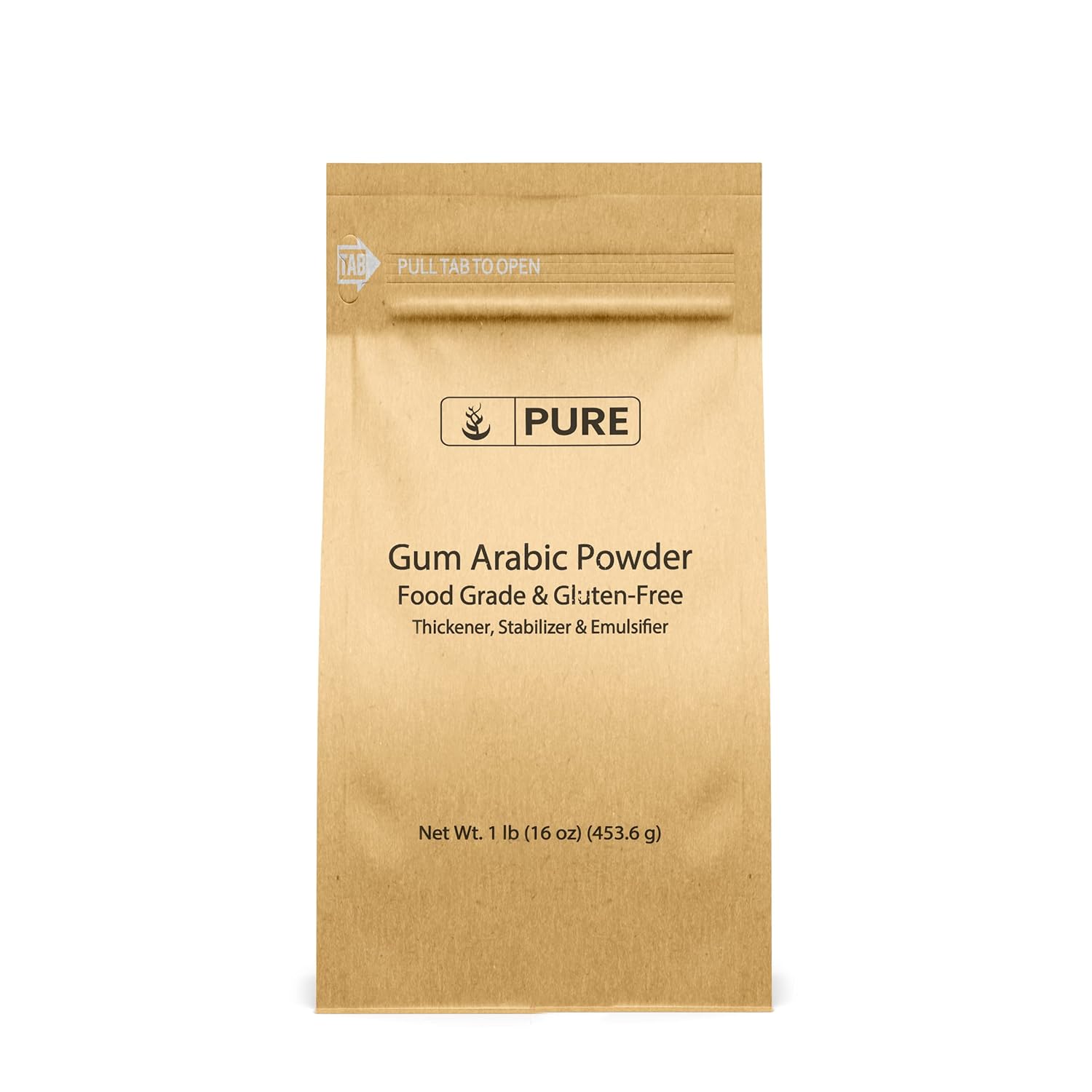 Pure Original Ingredients – Polvo de goma árabe (acacia) (1 libra) Ingrediente esencial para pinturas de acuarela, cócteles artesanales, glaseado