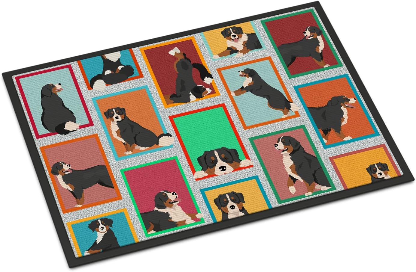 Caroline’s Treasures MLM1087MAT – Felpudo de perro de montaña bernés de 18 x 27 pulgadas, para interiores y exteriores, para entrada,