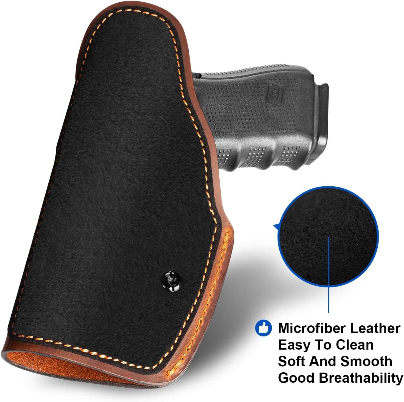 Funda de cuero de grano completo compatible con Glock 17 19 22 31 42 43Taurus G2C G3C G3M&P ShieldHellcat XDM 40P320 P365Two para adaptarse a la