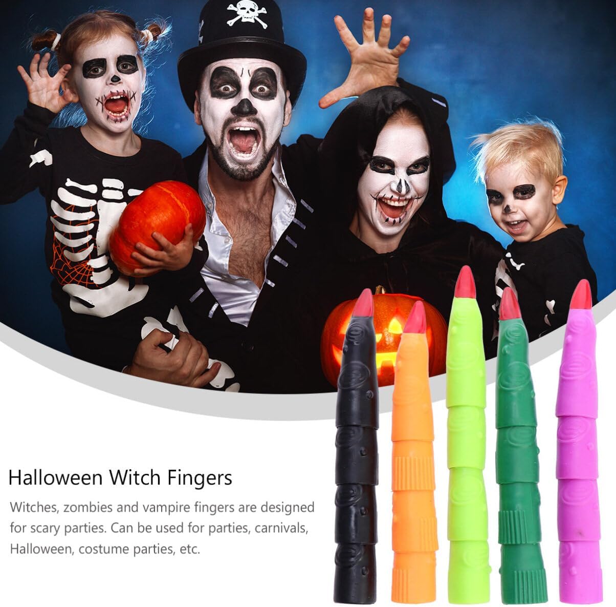 Totority Juego de 80 piezas de extensión de dedo de Halloween, juguete a granel, juguete de monstruo, juego de plástico, ropa de vampiro, disfraz de