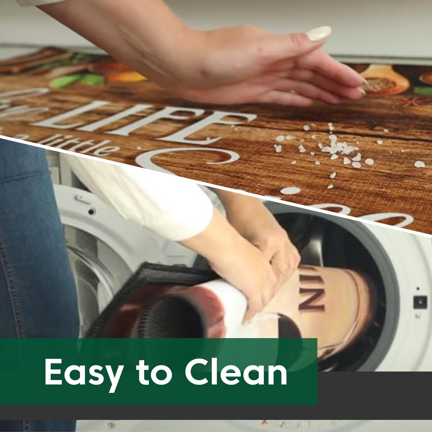 Giant Floor Accent – Alfombras de cocina lavables de 20 x 32 pulgadas, alfombras con parte trasera de goma antideslizante, alfombra de poliéster