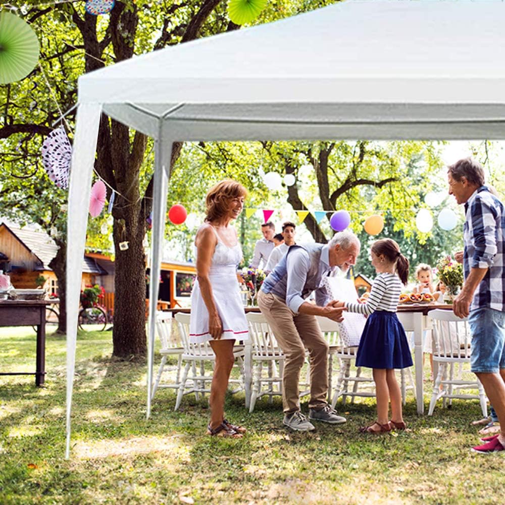 UNCHAIN Tienda de campaña con toldo de 10 x 20 pies, impermeable y recubierta contra rayos UV, para patio, cenador, playa, para uso doméstico,