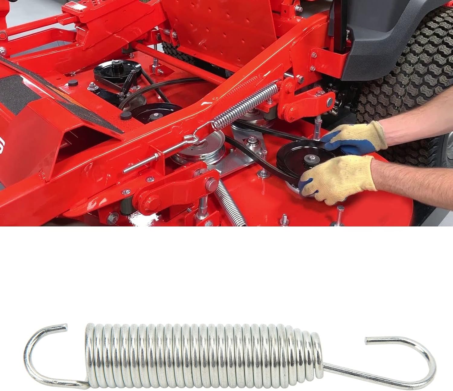 Bediffer 08320300 – Muelle de tensión de metal para cortacésped, repuesto de reparación para cortacésped Ariens y Gravy, sistema de suspensión