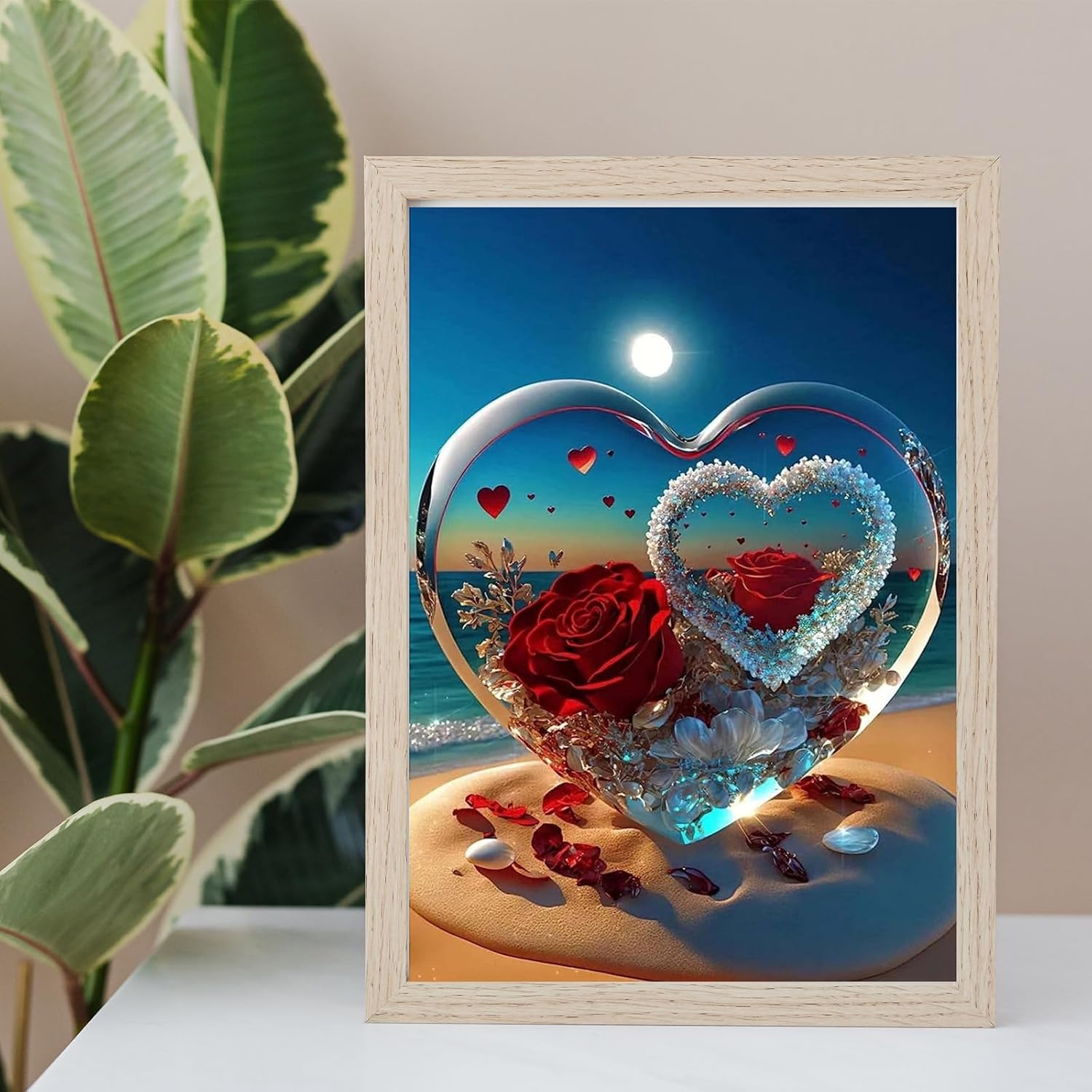 WENSIDUO Kits de pintura de diamantes 5D para adultos, 12 x 16 pulgadas, pintura de diamantes para decoración de pared del hogar, regalos de amor