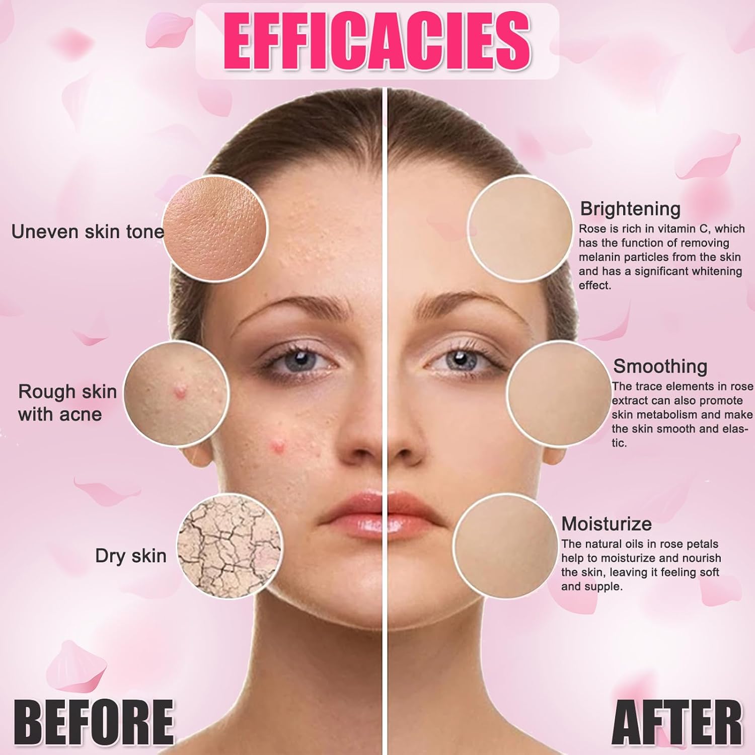 Máscara facial profesional de gelatina para tratamientos faciales  Mejora de oro de 24 quilates y rosa búlgara para el cuidado de la piel para