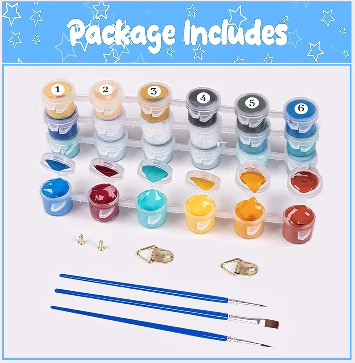 Belén de Navidad por números para adultos principiantes, kit de pintura religiosa para adultos por números, con 3 pinceles y pintura acrílica (sin