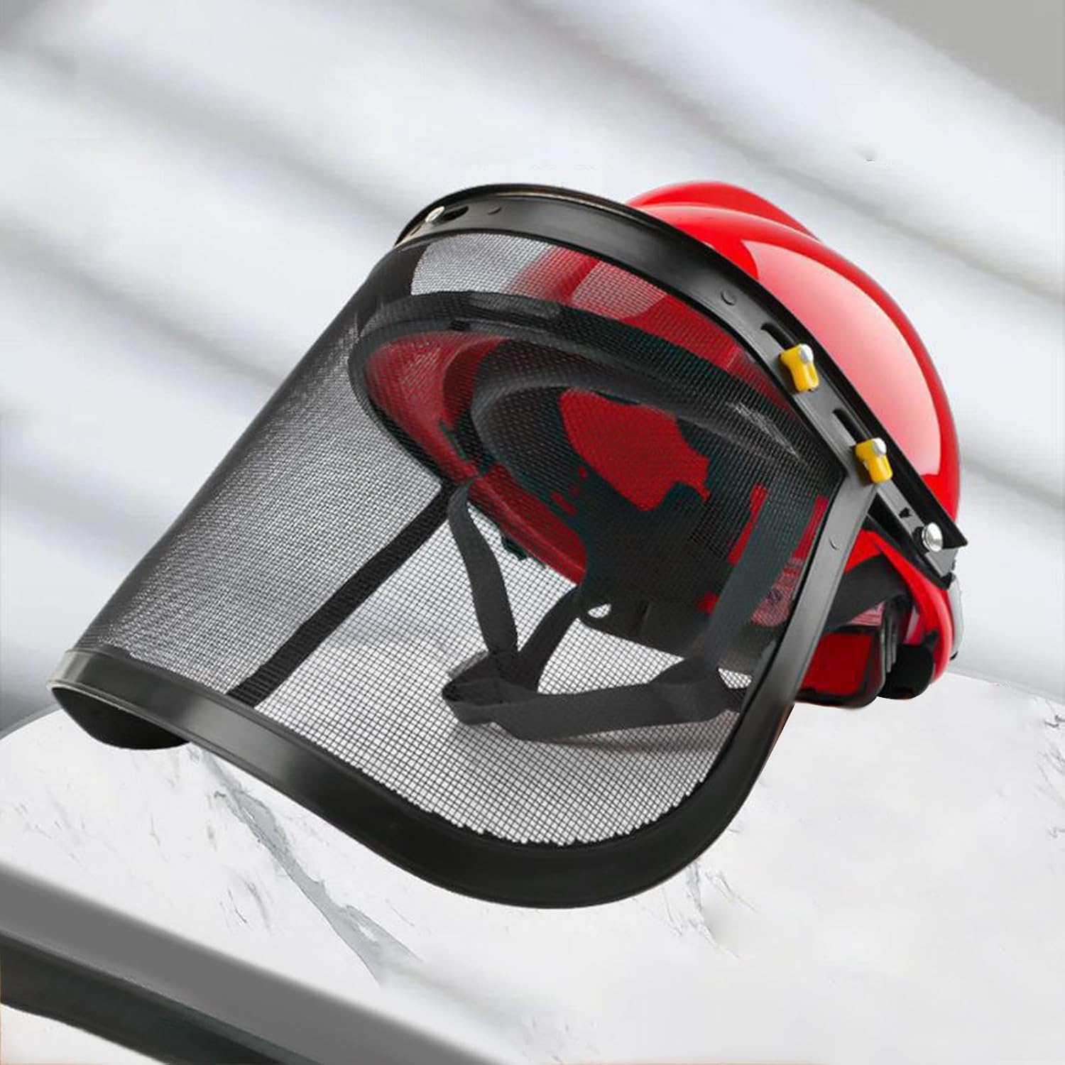 Juego de protector facial y soporte de repuesto para cascos de ala completa, visera de alambre de metal