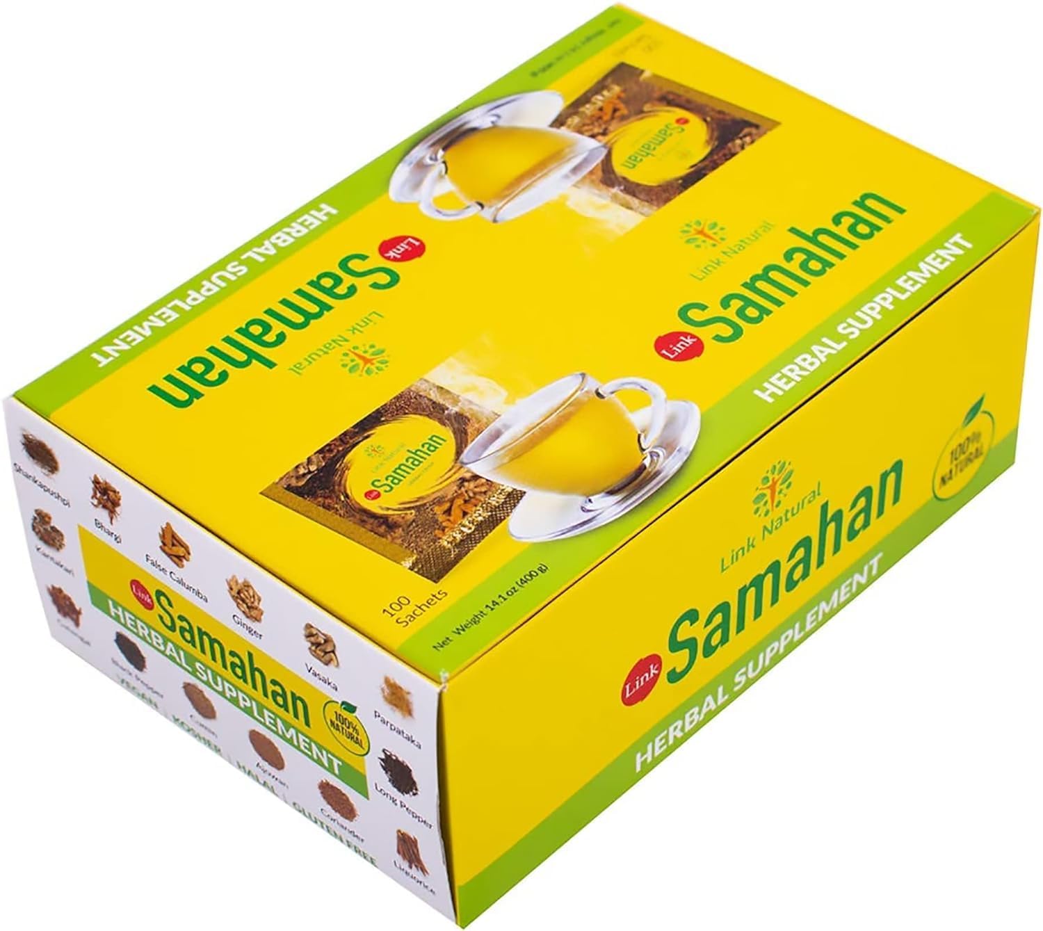 100PCS Link SAMAHAN Natural Herbal Ayurvedic Drink 0.14 oz Paquetes 100 PCS SAMAHAN samahan tee samahan tee 100 beutel samahan tee 100 beutel