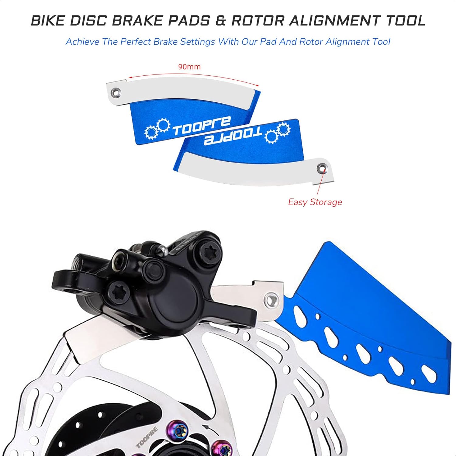 Pastillas de freno de disco de bicicleta y herramienta de alineación de rotores – MTB Road Mountain Bicicleta de freno de disco regulador de brecha