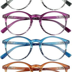 Yogo Vision Gafas de lectura para mujeres y hombres, con bloqueo de luz azul, lentes de lectura redondos, +2 Yogo Vision Gafas de lectura para mujeres y hombres, con bloqueo de luz azul, lentes de lectura redondos, +2