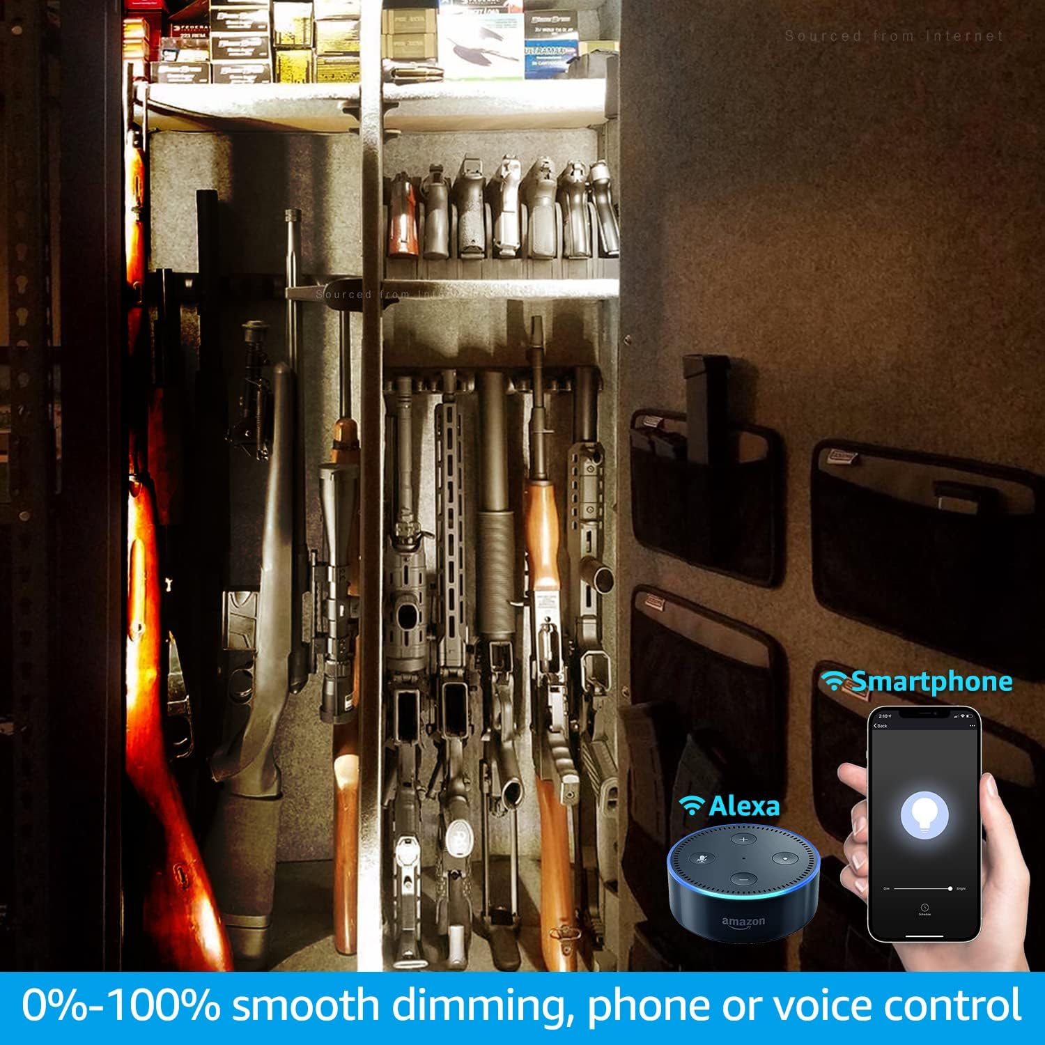 TORCHSTAR Kit de iluminación LED inteligente con control de voz, (6) barras de luz enlazables regulables de 12 pulgadas, compatible con interruptor