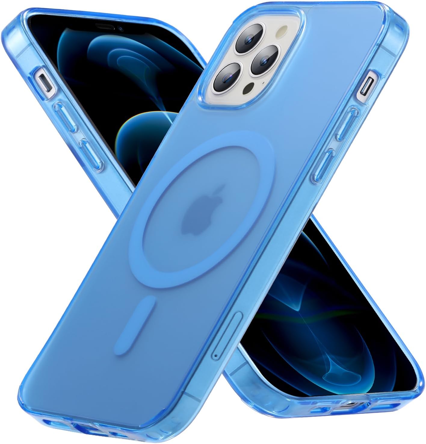 Funda magnética para iPhone 12 Pro Max, probada en caídas de grado militar compatible con MagSafe Funda protectora delgada, funda mate a prueba de