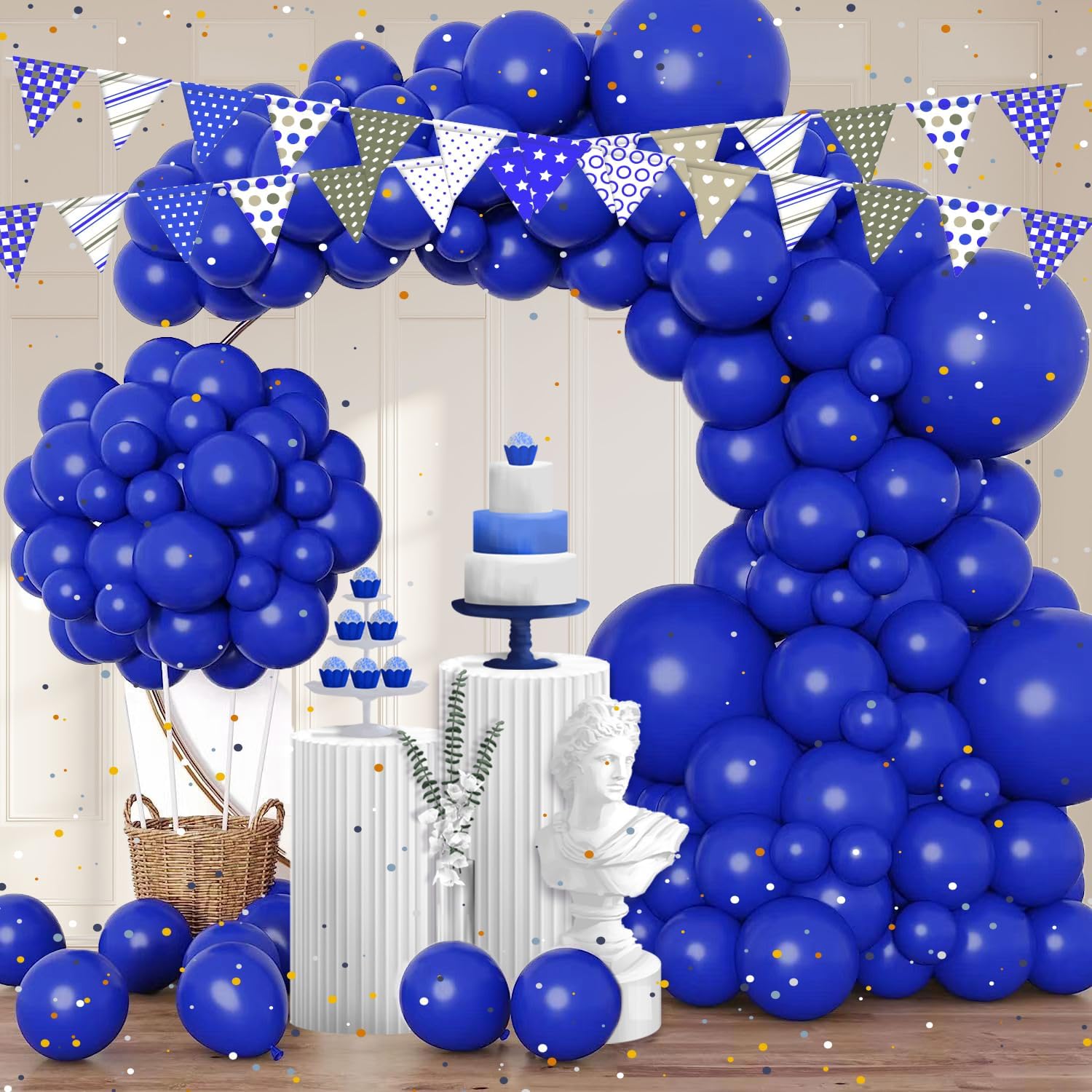 Juego de globos de látex de 139 piezas, juegos de globos de fiesta de cumpleaños, baby shower de graduación, guirnalda de globos de vacaciones de