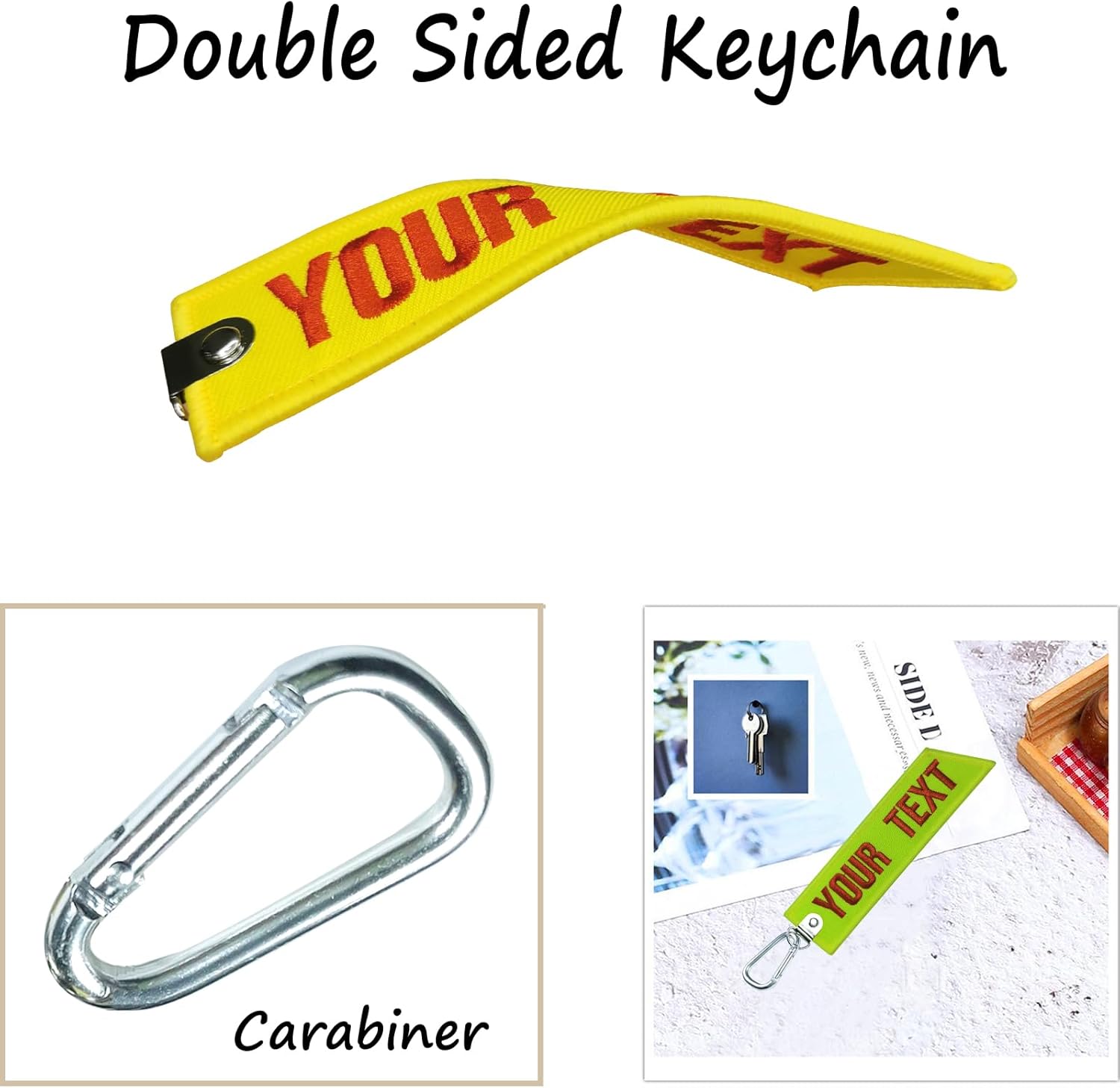 Llavero bordado personalizado, accesorios de llavero personalizados para mujeres, llaveros de motocicleta para hombres