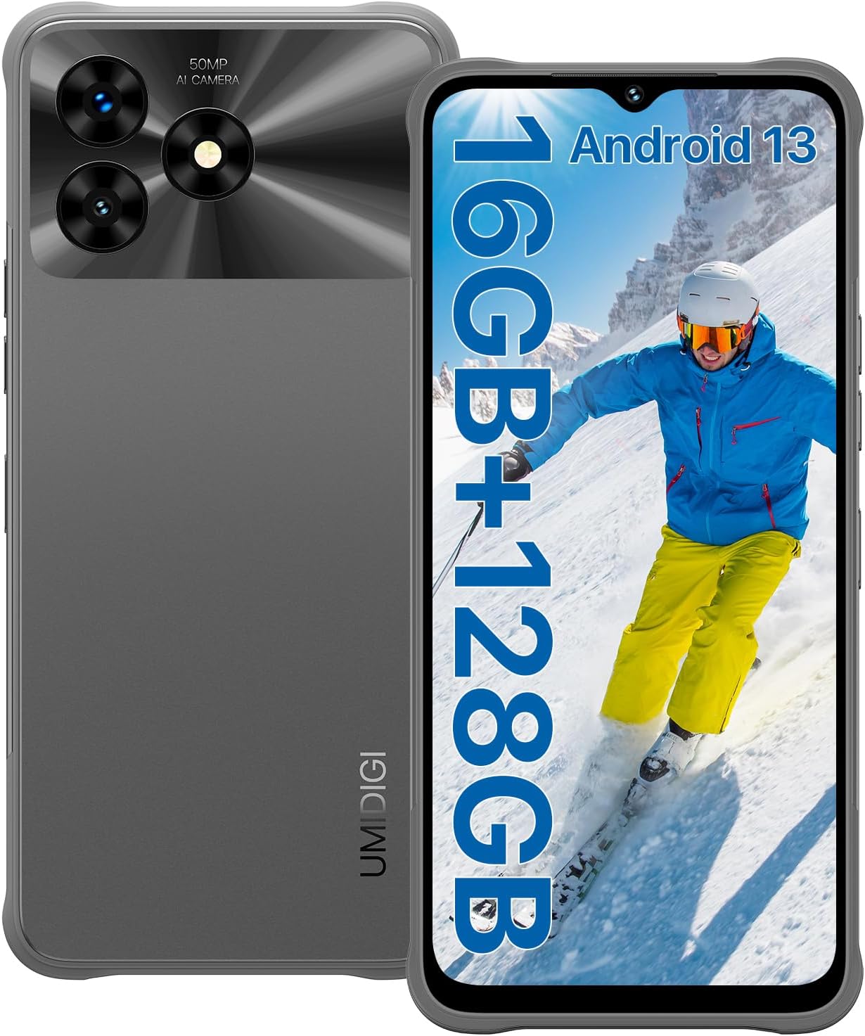 UMIDIGI G5 Mecha – Teléfono celular resistente desbloqueado, Unisoc T606 8+8 GB + 128 GB 6.6 pulgadas FHD Android 13, teléfono resistente al agua