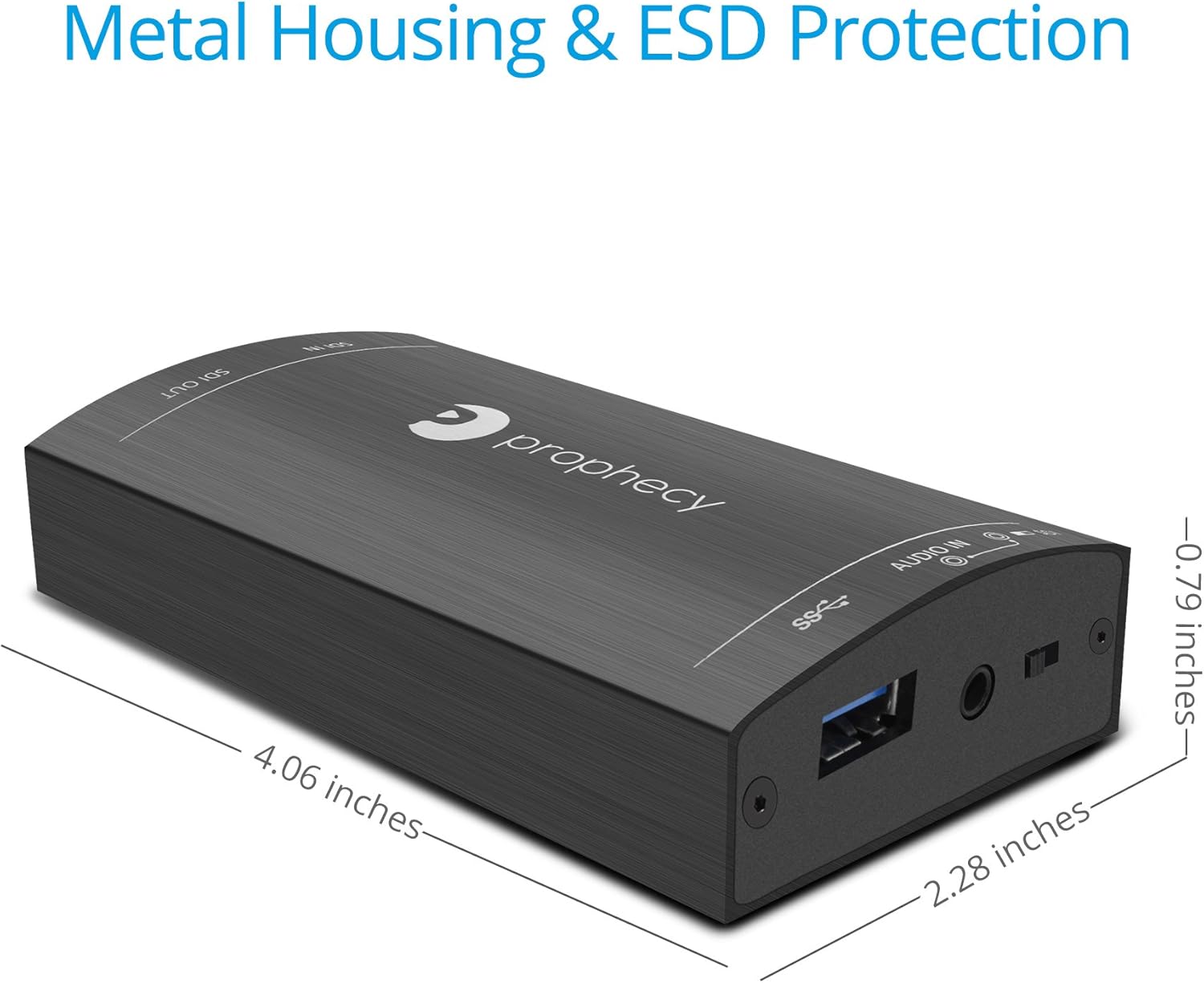 gofanco Dispositivo de tarjeta de captura de video SDI Prophecy a través de USB 3.0 – Señales 3GHDSD-SDI, captura y transmite a 1080p 60Hz con bucle