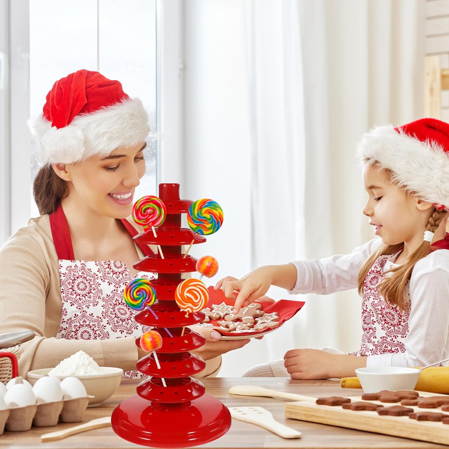 PRETYZOOM Soporte para paletas para tartas, múltiples agujeros, 8 niveles, soporte de plástico para piruletas, soporte de secado de paletas para