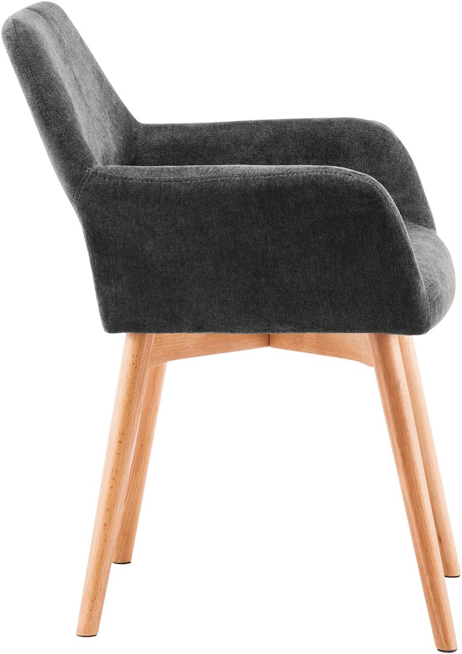 Juego de 4 sillas de comedor modernas de mediados de siglo, 2 y 6 cómodas sillas decorativas de tela tapizada para cocina, comedor, sala de estar,