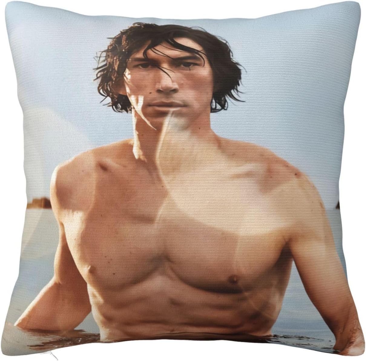 Adam Driver – Fundas de almohada cuadradas suaves y modernas, funda de almohada decorativa, decoración del hogar para cama, sofá, sala de estar,