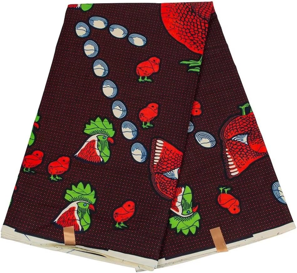 Tela africana 100% algodón Kente tela 6 yardas africana Ankara imprimir la tela de cera