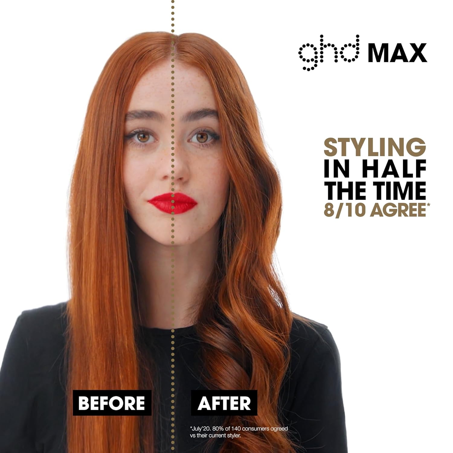 ghd Max Styler Essentials Duo – Plancha plana de 2 pulgadas de ancho para alisar el cabello (negro) con protector de cuerpo en aerosol de protección