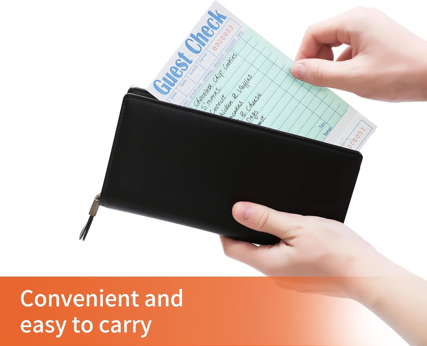 Paquete de 6 libros de cheques de invitados para servidores, bloc de notas de servidor, cuaderno de cheques de camarero, bloc de notas para mesera