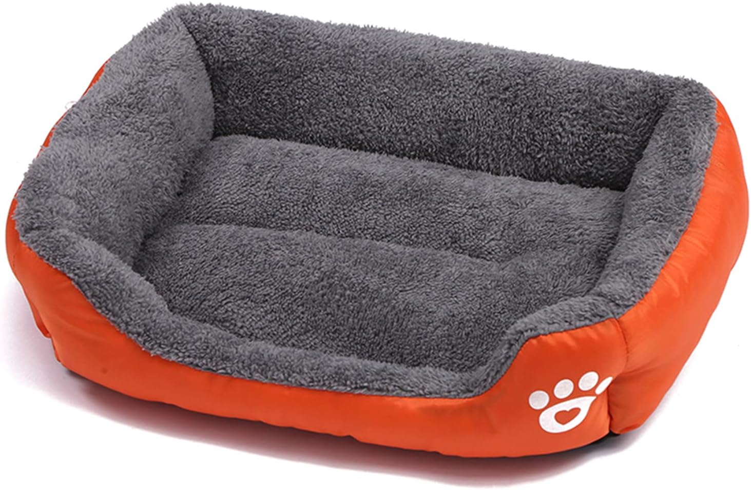 Cama para perro para mascotas, forro polar suave, camas cálidas para perros y gatos pequeños (pequeña, naranja)