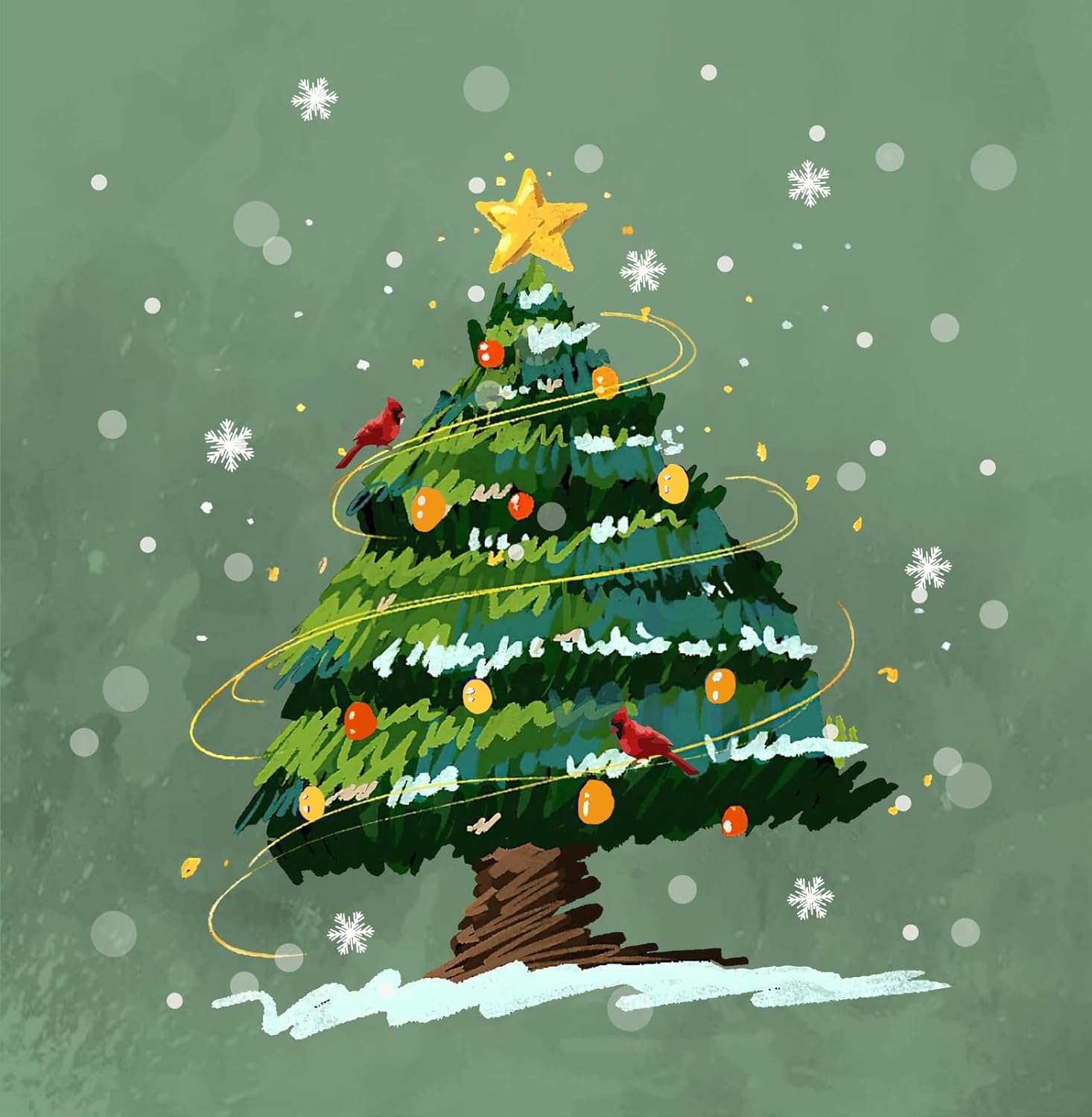 Juego de 2 toallas de cocina colgantes para árbol de Navidad de Navidad, toalla de mano de nieve con lazo para colgar, copos de nieve nevados y