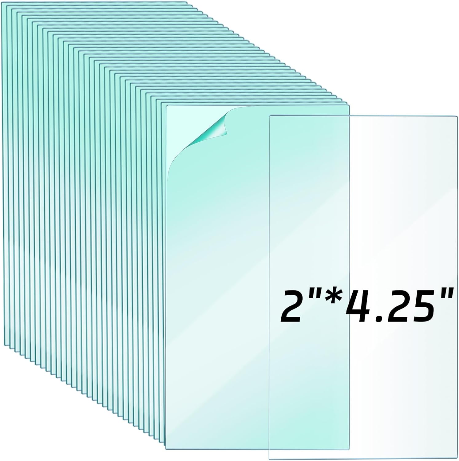 100 piezas de 2 x 4.25 pulgadas de soldadura transparentes de repuesto transparente de protección universal de soldadura máscara de lente de