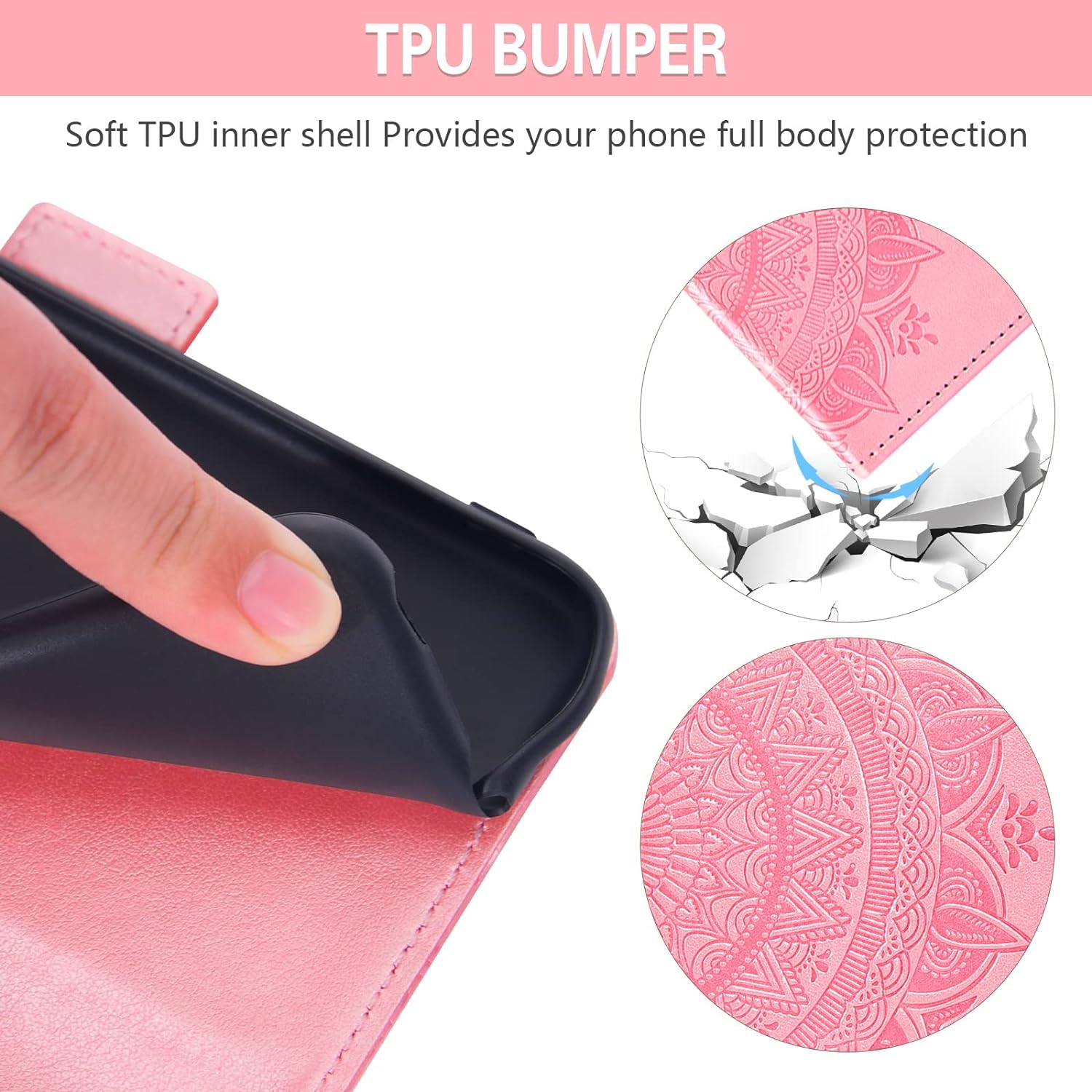 Asuwish Compatible con Samsung Galaxy A02s – Funda tipo cartera de vidrio templado, protector de pantalla para tarjetas de crédito, correa de muñeca