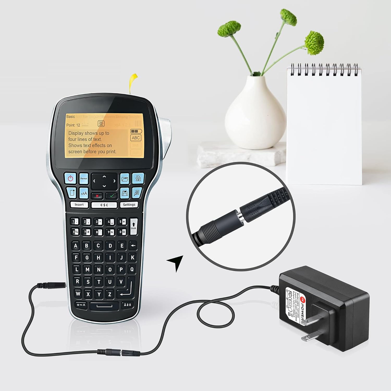 PKPOWER Adaptador de CA compatible con Dymo LabelManager 260P 360D 280 1815990, fuente de alimentación para Label Manager LM-280 1754490 420P