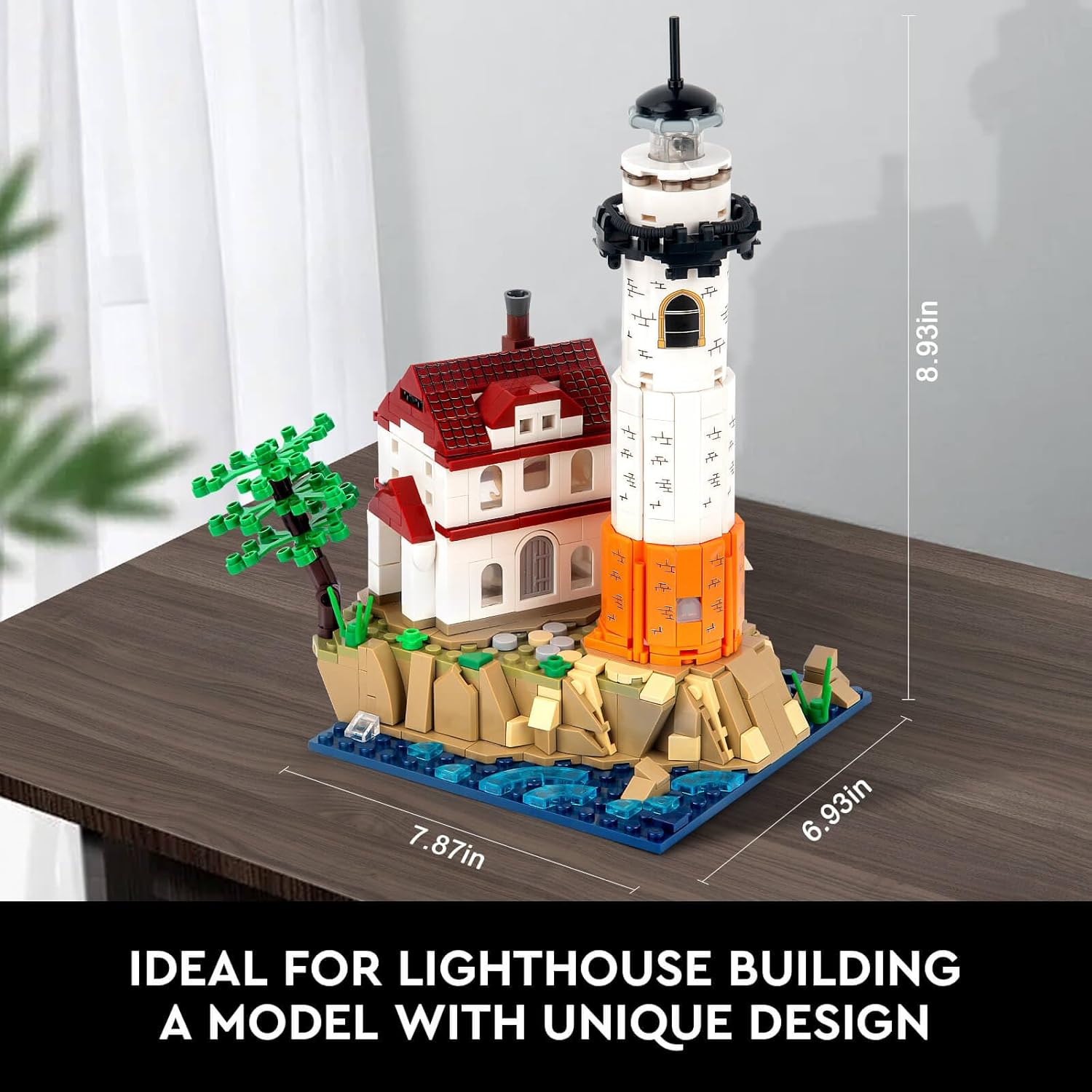 Ideas Lighthouse – Juego de construcción para adultos y niños, arquitectura STEM creativa con iluminación giratoria brillante, colección para niños