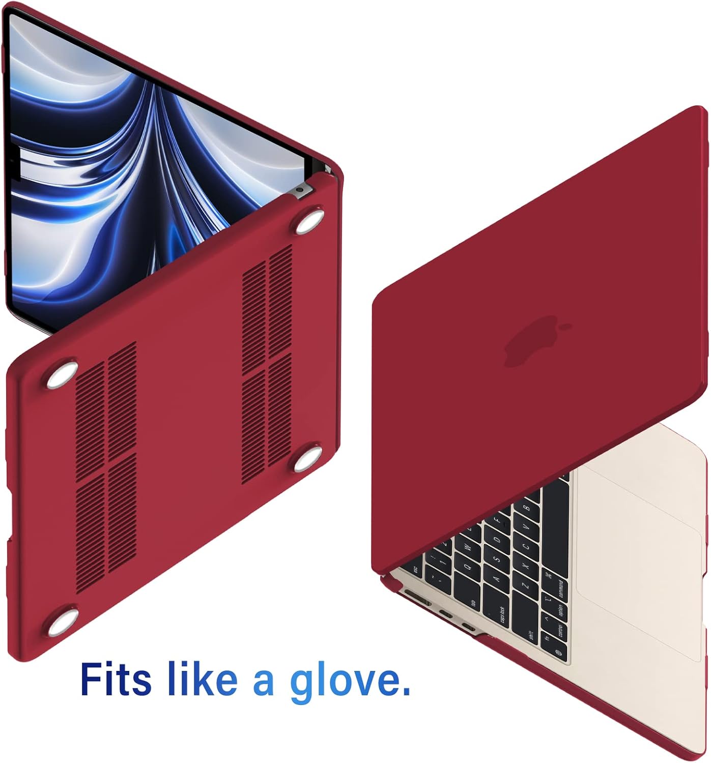 IBENZER Compatible con MacBook Air 2024 2023 de 15 pulgadas M3 A3114 M2 A2941, carcasa rígida, cubierta de teclado y película de pantalla para Mac