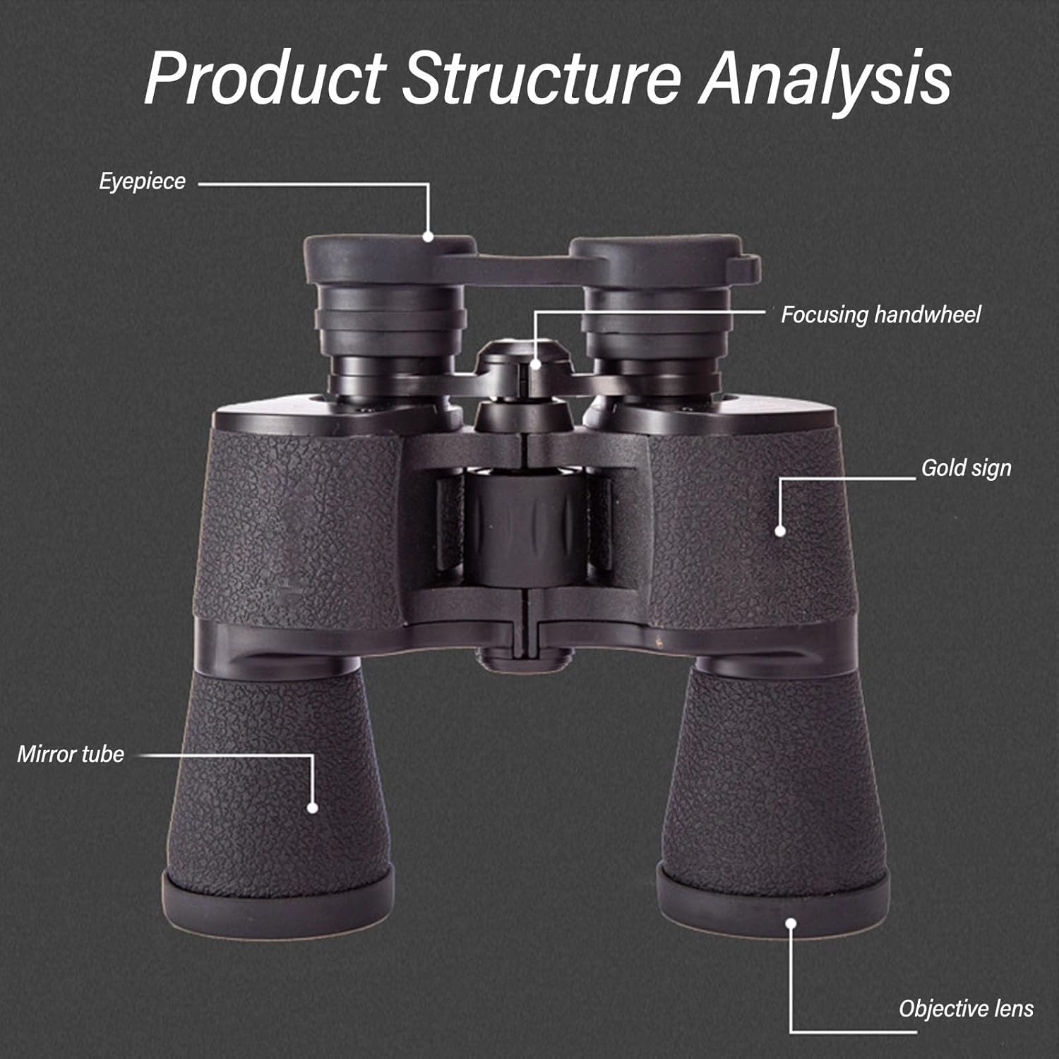 10x Magnification Binoculars with Large Aperture Objective Lens, 10x Telephoto Lens, Multi Layer Coating, for Bird Watching and Long Distance